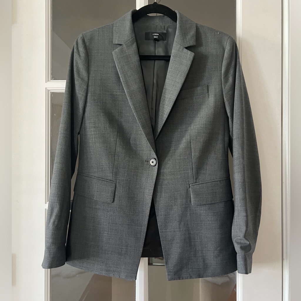 J.Crew 365 Wool Blend Blazer - Size 4 - Gray
